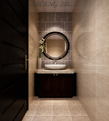 三居 中式 雅居乐 卫生间图片来自百家设计小刘在雅居乐114平新中式风格的分享