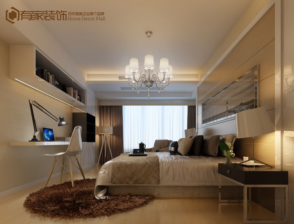 三居 简约 白领 卧室图片来自福州有家装饰-小彭在世欧上江城的分享