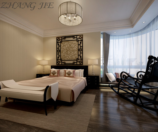 三居 中式 雅居乐 卧室图片来自百家设计小刘在雅居乐114平新中式风格的分享