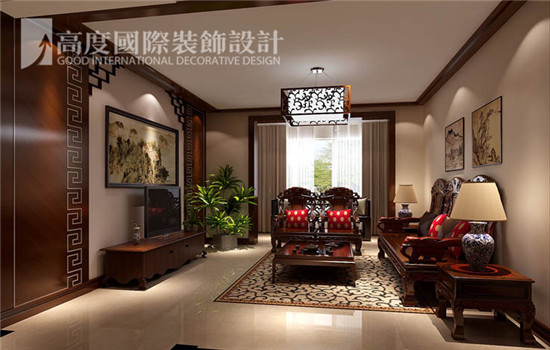 二居 中式 装修 设计 客厅图片来自高度老杨在金色漫香苑 两居室 中式的分享