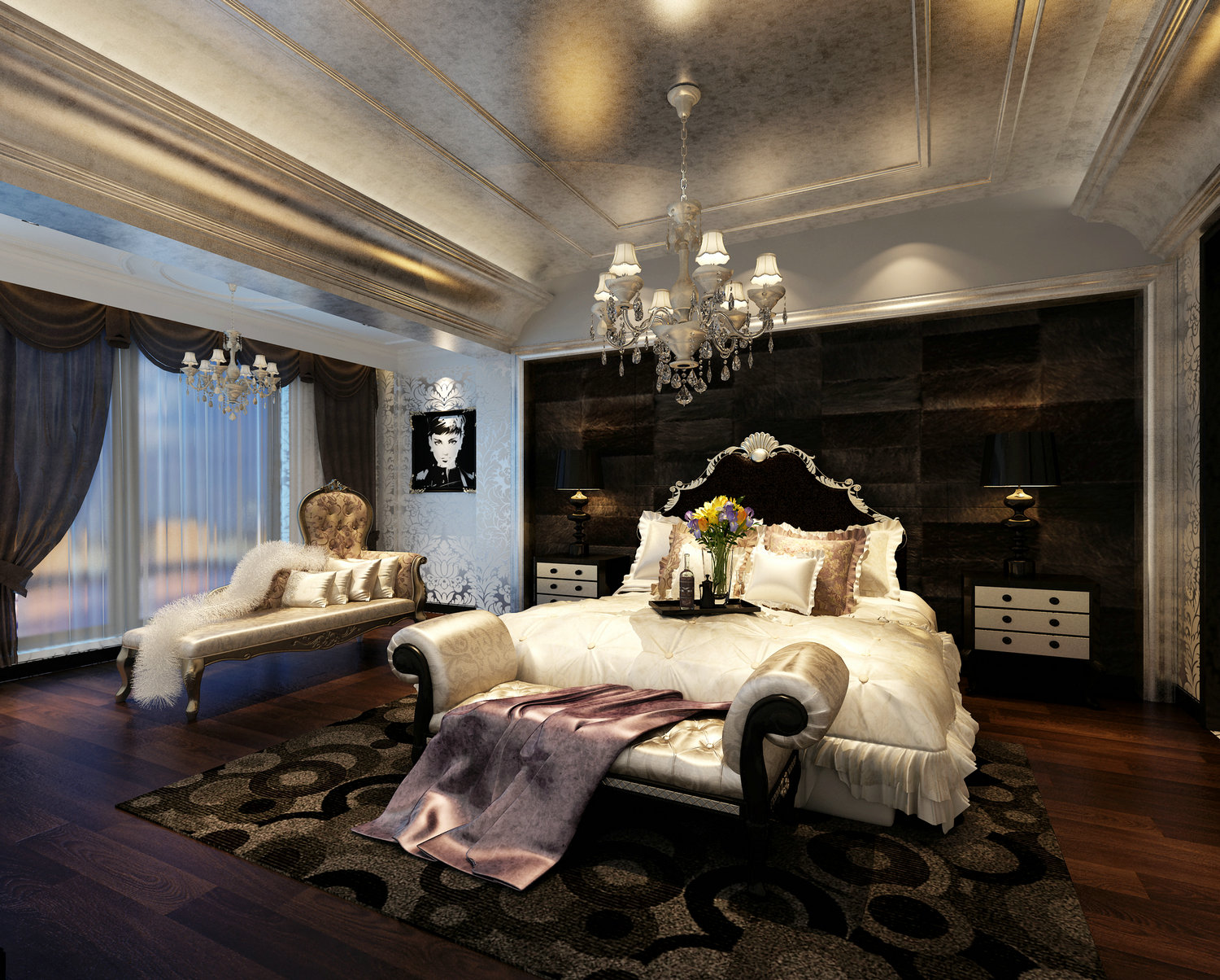 别墅 欧式 卧室图片来自实创装饰晶晶在浦江华侨城高贵大气欧式美宅的分享