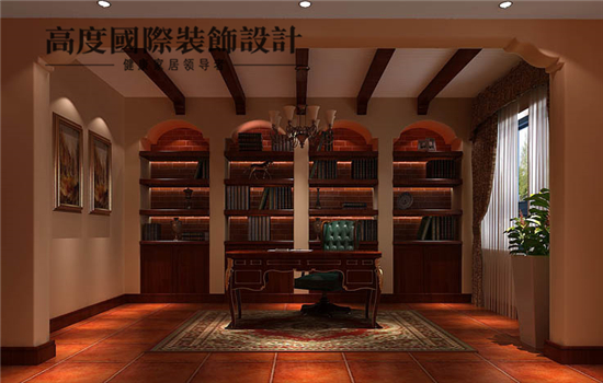 托斯卡纳 装修 设计 书房图片来自高度老杨在金色漫香苑 五居 托斯卡纳的分享