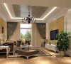 客厅使用典雅的欧式壁纸与暖色墙漆相结合，阳台摆放休闲的吊椅，整个空间呈现出典雅、休闲、舒适的氛围；