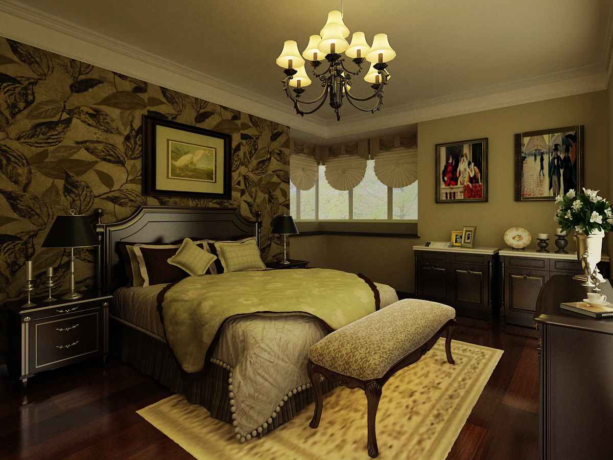欧式 三居室 卧室图片来自富有世纪装饰河南公司在灯下红酒的分享