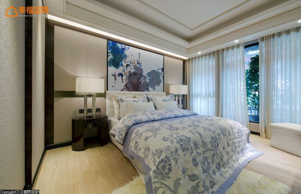 现代 四居 样品屋 卧室图片来自幸福空间在家是一幅画  129平艺文闲情宅的分享