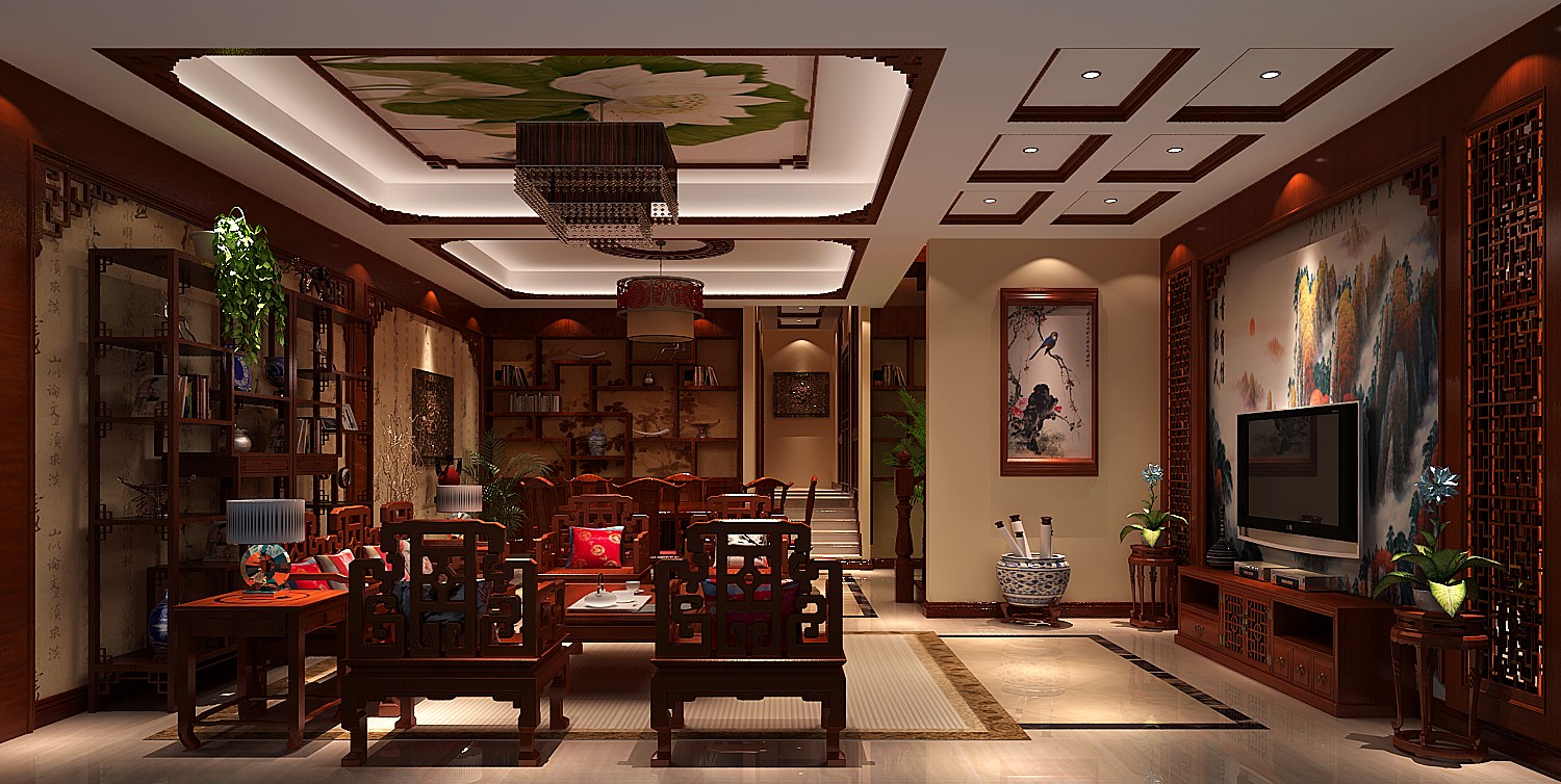 简约 中式 古典 高度国际 秦大涛 三居 别墅 白领 80后 客厅图片来自北京高度国际装饰设计在富力新城中式典藏的分享