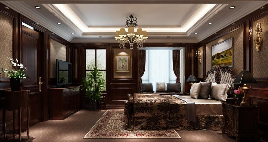 别墅 西式古典 联合易墅 橡树园 卧室图片来自天津联合易墅装饰在西式古典打造豪华装修的分享