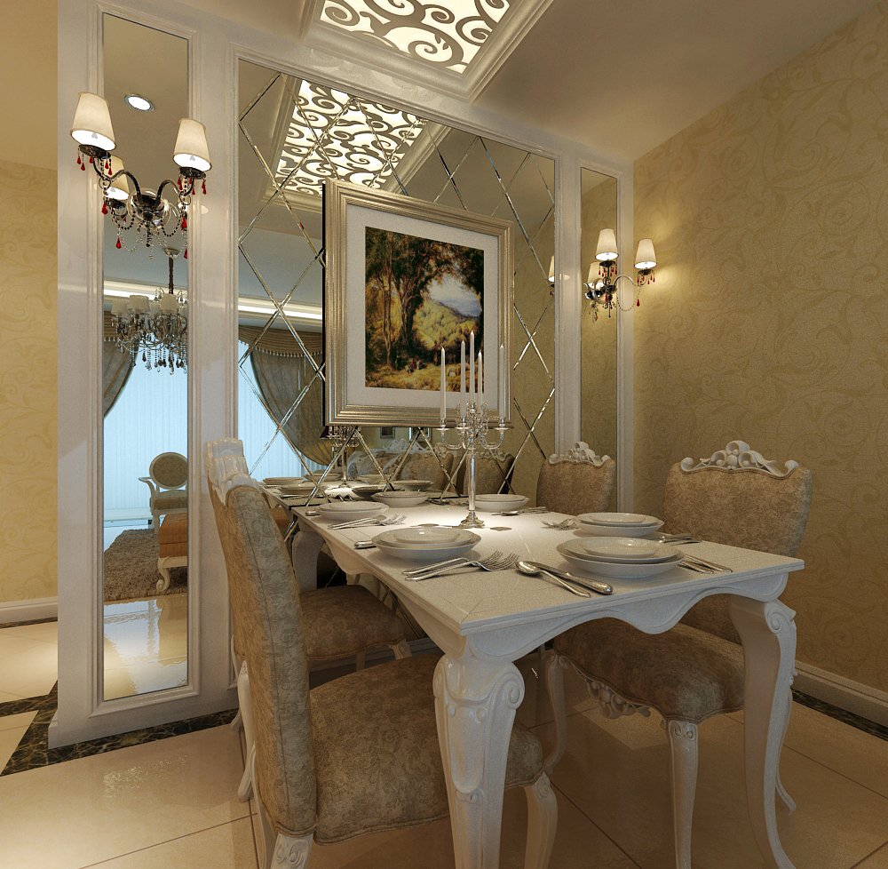 欧式 三居 白领 收纳 餐厅图片来自富有世纪装饰河南公司在书的倾述的分享