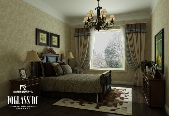 欧式 别墅 卧室图片来自天津尚层装修韩政在760㎡独栋欧式古典风的分享