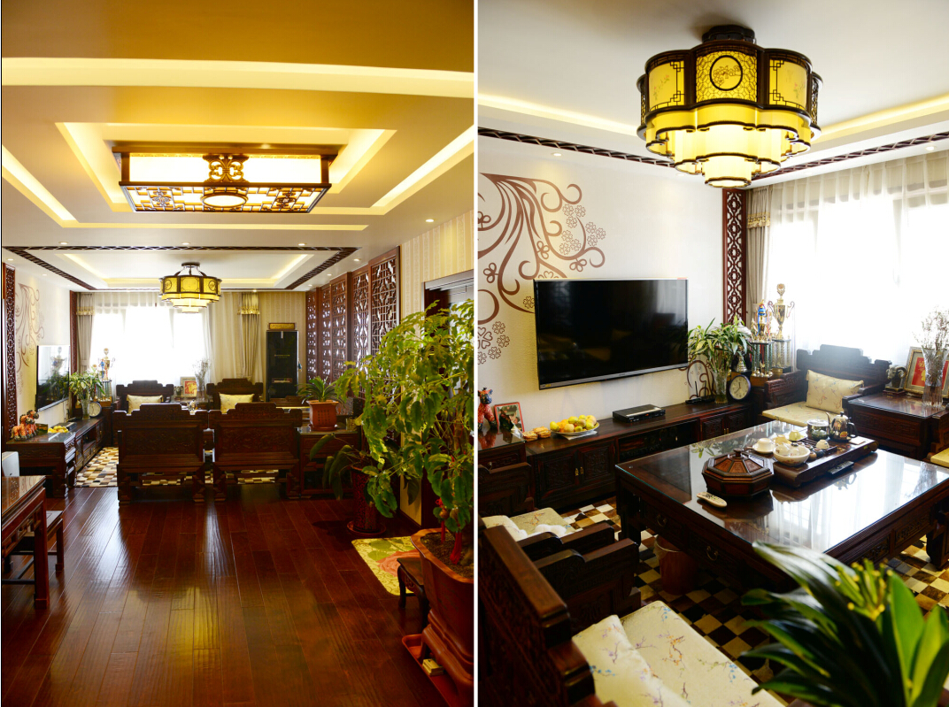 中式 三居 白领 旧房改造 今朝装饰 客厅图片来自北京老房装修-今朝装饰王丽在古色古香的中式设计的分享