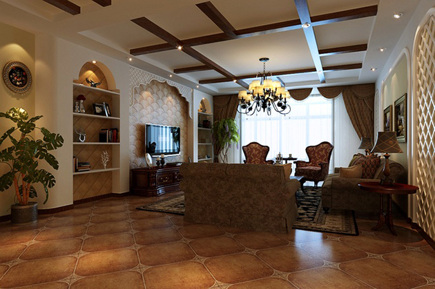 客厅图片来自刘成成在200平米复式结构地中海风格的分享