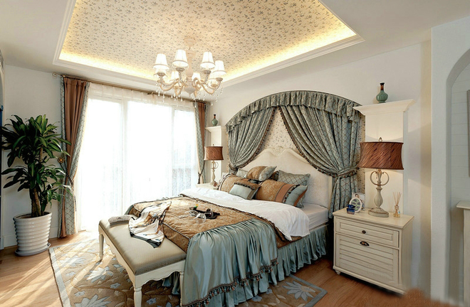 卧室图片来自今朝装饰老房装修通王在蓝白英伦风的分享