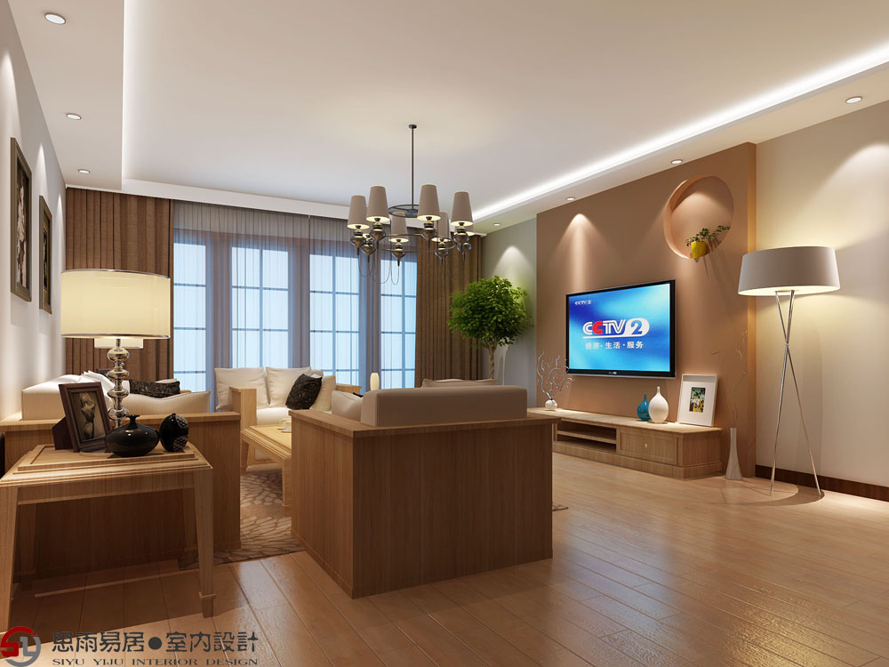简约 旧房改造 客厅图片来自思雨易居设计在【原创】北京朗琴园现代简约风格的分享