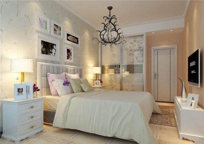 恒基凯旋门 现代简约 三居室 卧室图片来自湖南名匠装饰在恒基凯旋门现代简约风格的分享