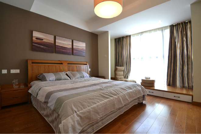 卧室图片来自家装大管家在温暖空间 89平惬意蓝色美居的分享