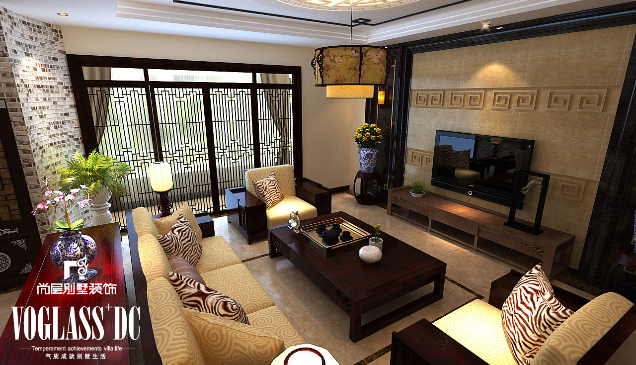别墅 客厅图片来自天津尚层装修韩政在尚清湾中式风的分享