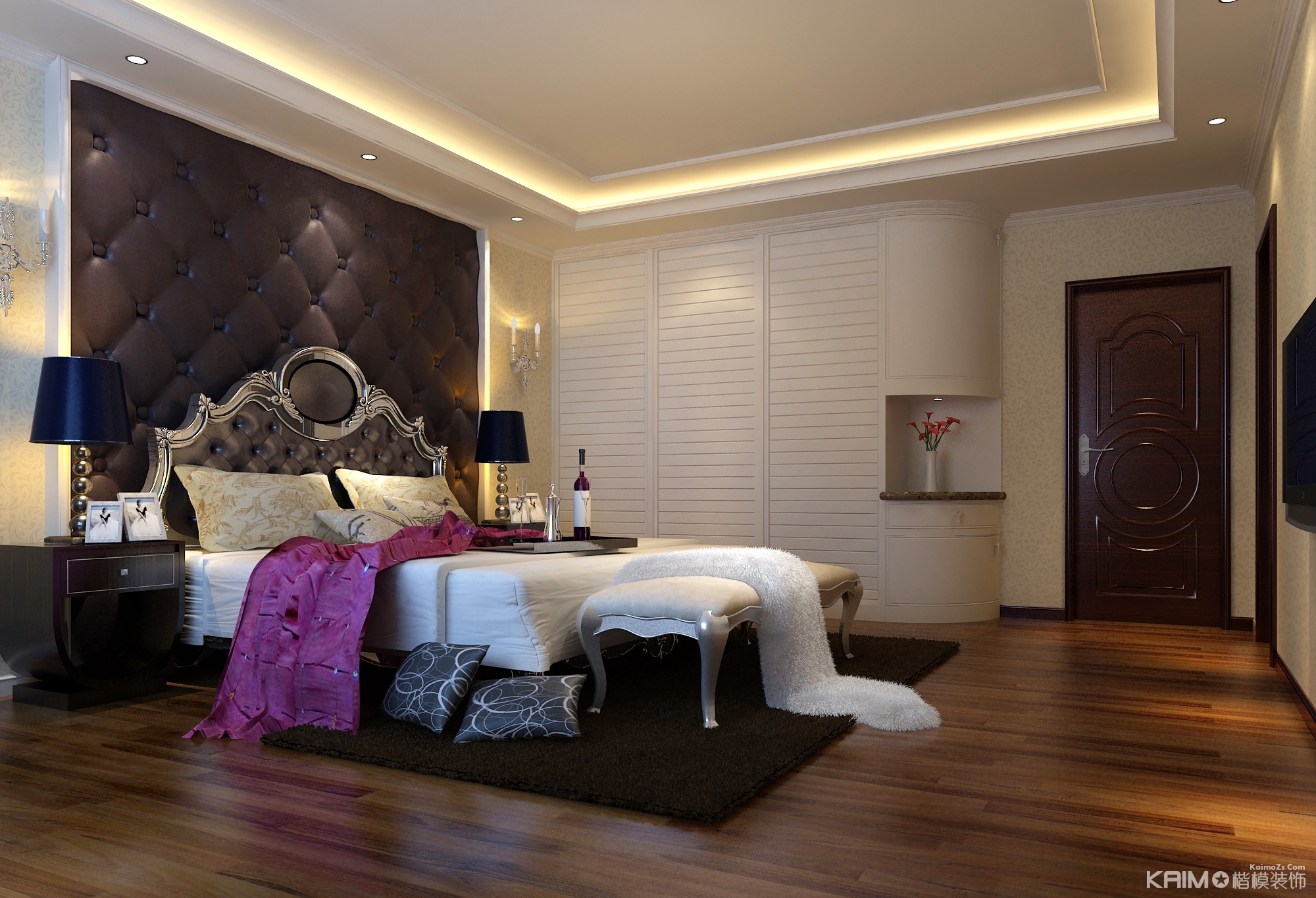 欧式 别墅 卧室图片来自1043284585x在龙泉艺景湾的分享