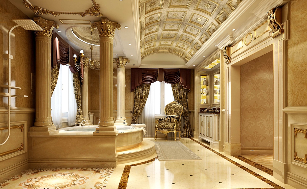 法式风格 别墅 白领 尚层装饰 浴室 卫生间图片来自北京别墅装修案例在moma万万树法式风格案例欣赏的分享