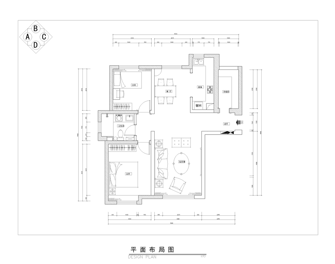 户型图图片来自四六零国际设计-装饰艺术园区在海河大观-最重人情味的风格的分享