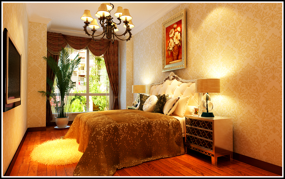 天山新公爵 欧式 卧室图片来自石家庄业之峰装饰虎子在天山新公爵220平米欧式风格案例的分享