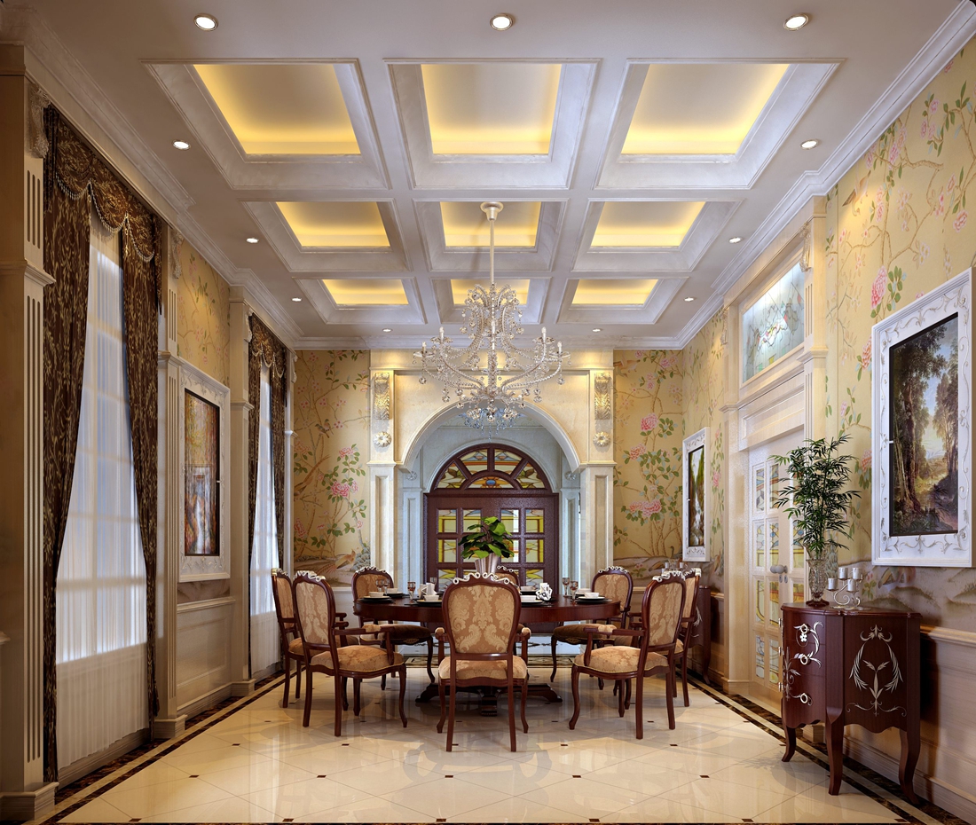 欧式 别墅 白领 尚层装饰 餐厅 餐厅图片来自北京别墅装修案例在800平欧式古典大宅赏析的分享