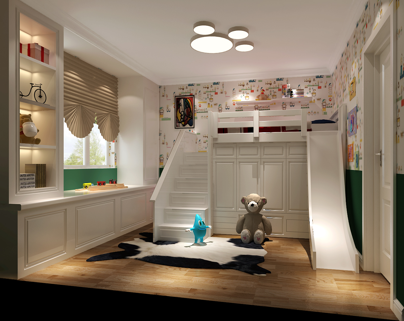 简约 别墅 白领 80后 公寓 美式 高度国际 装修 金色漫香苑 儿童房图片来自北京高度国际装饰设计在金色漫香苑美式公寓的分享