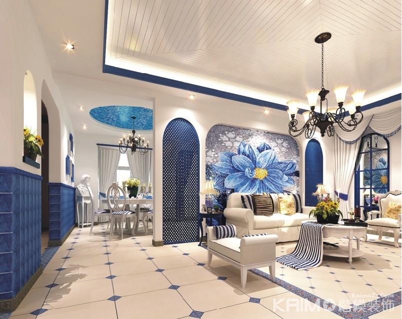 地中海 别墅 客厅图片来自1043284585x在大邑私家别墅的分享