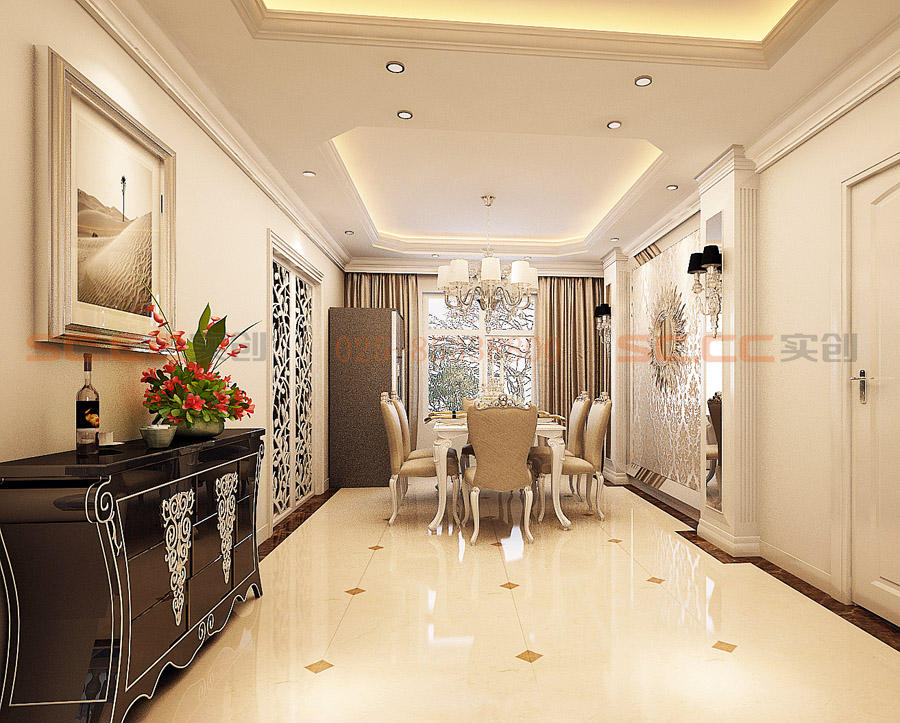 简欧 四居 装修 豪宅 餐厅图片来自南京实创装饰夏雨荷在细腻的欧风豪宅的分享