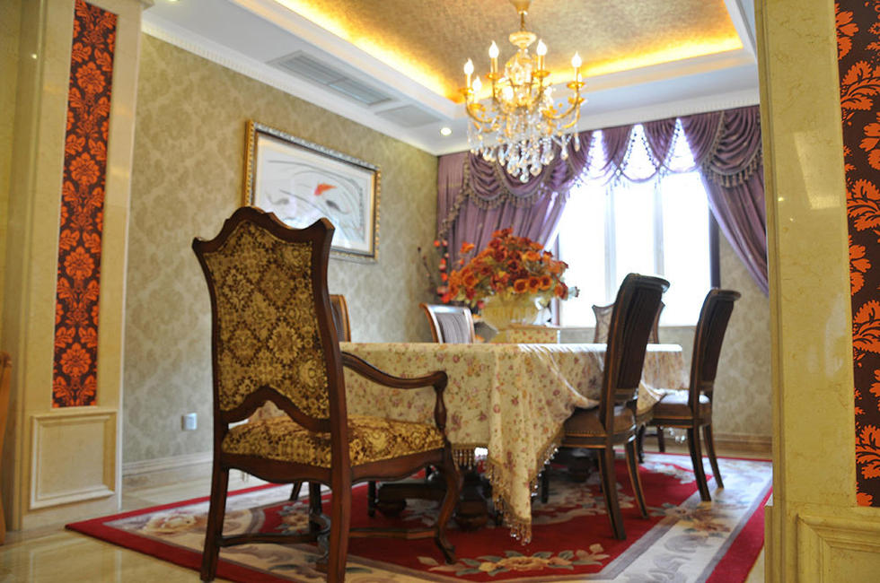 简约 欧式 别墅 餐厅图片来自长沙金煌装饰在半山丽墅的分享