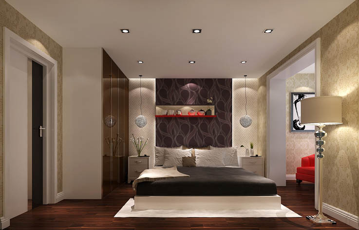 现代简约 卧室图片来自高度国际宋书培在爱上岛三居室装饰效果图的分享