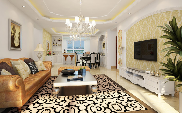 欧式 客厅图片来自郑州实创装饰-杨淑平在永威五月花城175平欧式设计的分享