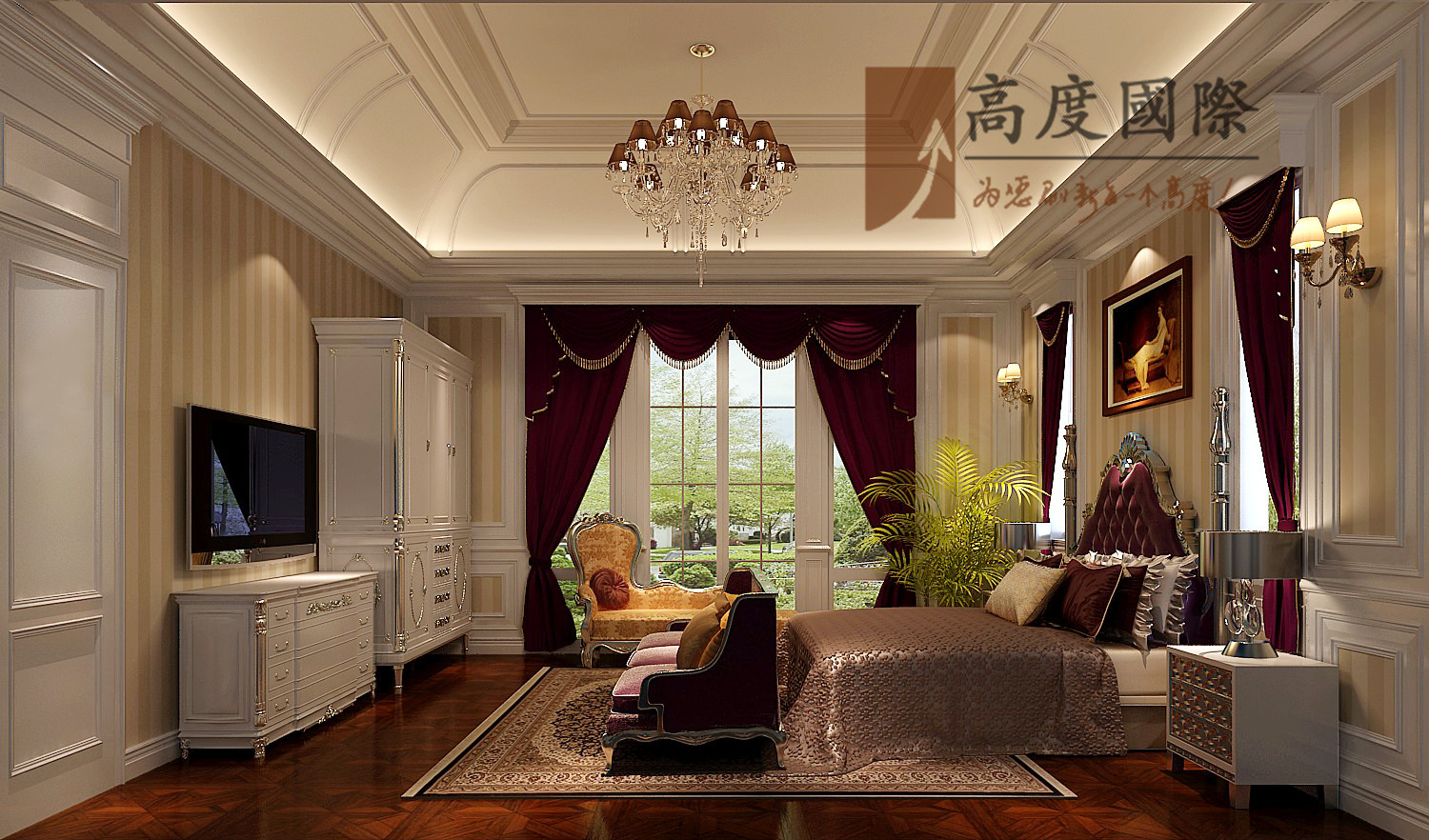 蔚蓝卡地亚 别墅装饰 法式风格 卧室图片来自bfsdbfd在蔚蓝卡地亚-----法式风格的分享