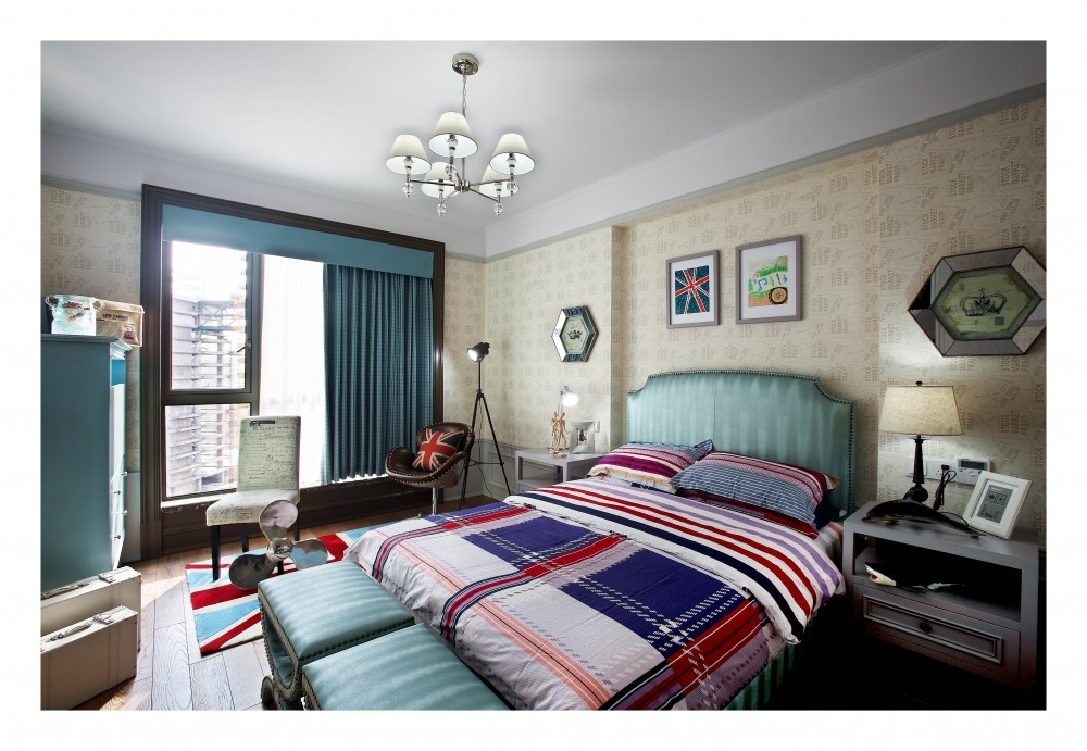 简约 美式 大气 清新 自然 卧室图片来自成都生活家装饰在130平米清新，美式三居室的分享