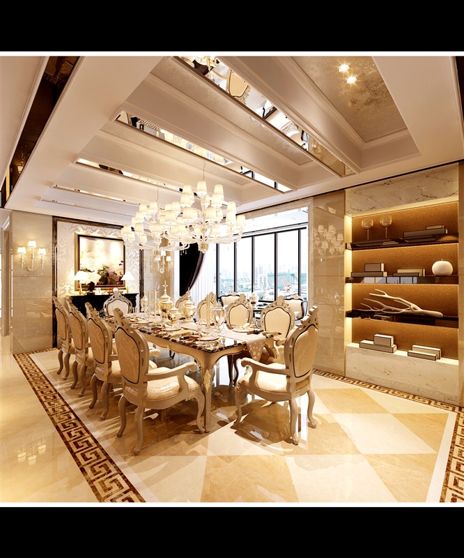 新古典 欧式 别墅 豪华 富丽 餐厅图片来自8号空间老杨在万科高尔夫的分享