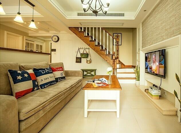 美式简约 西安元洲 设计工艺 三居 客厅图片来自元洲-顺康在107平现代美式loft【浓郁醇香】的分享