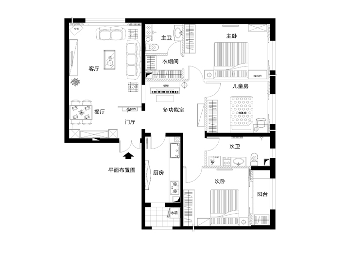 三居 美式乡村 保利装修 玄关装修 户型图图片来自实创装饰集团广州公司在美式乡村保利西海岸五口之家的分享
