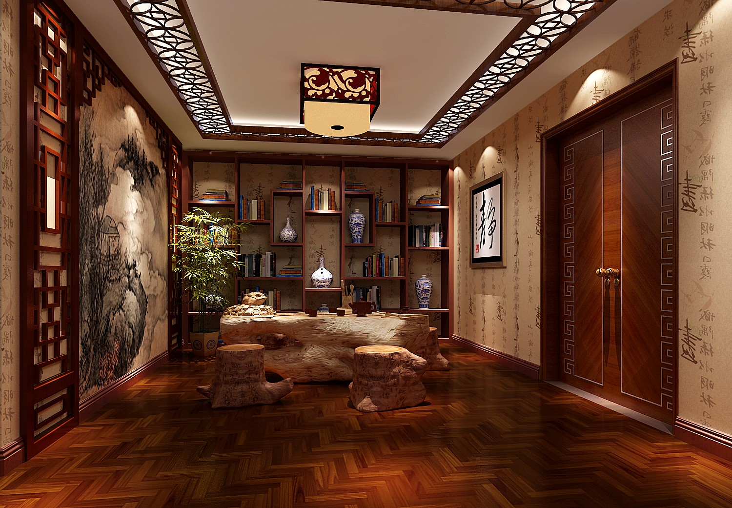 中海尚湖世 高度国际 书房图片来自凌军在中海尚湖世家300平米 叠拼的分享