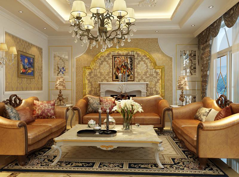 欧式 三居 白领 80后 客厅图片来自尚品老木匠装饰在九龙仓御园-欧式风格的分享