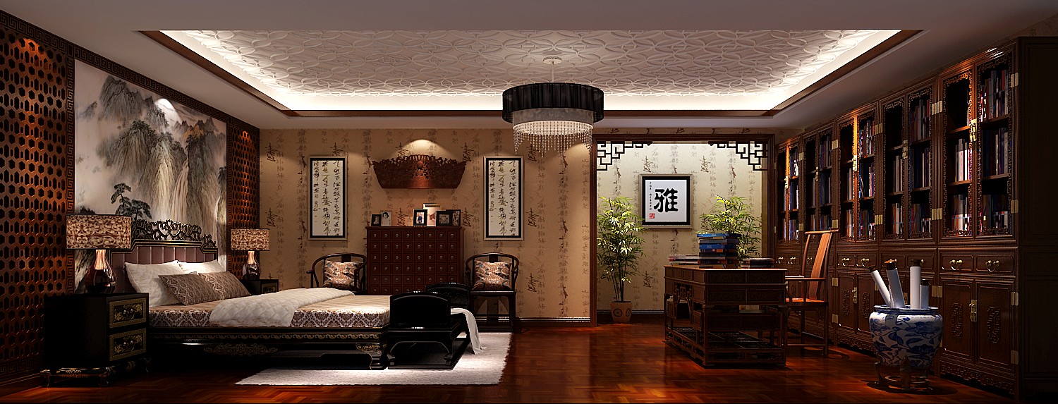 中海尚湖世 高度国际 卧室图片来自凌军在中海尚湖世家300平米 叠拼的分享