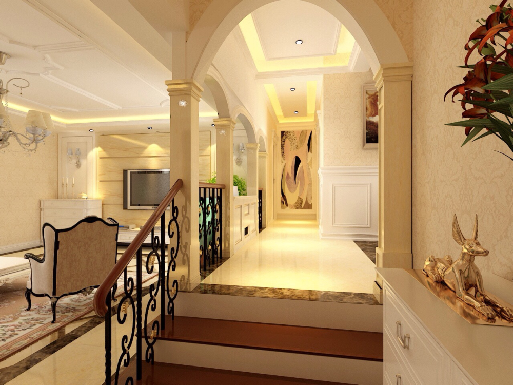 欧式 二居 白领 别墅 80后 小资 楼梯图片来自于平703在沽上江南---欧式风格的分享