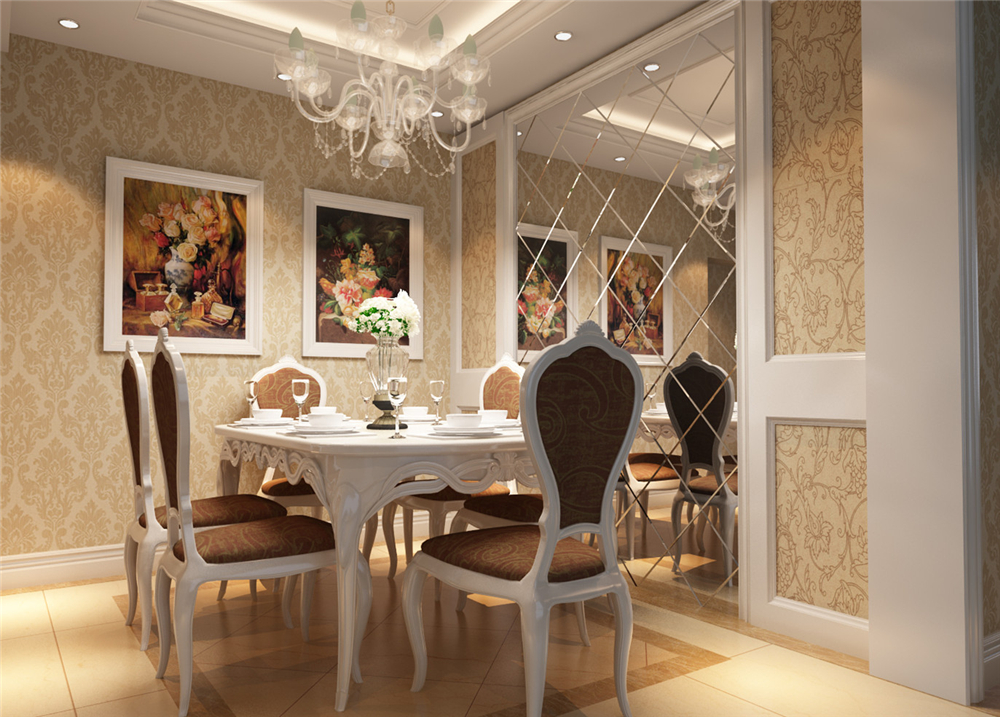 欧式 三居 白领 收纳 80后 小资 餐厅图片来自实创装饰完美家装在海悦公馆120平简欧案例赏析的分享