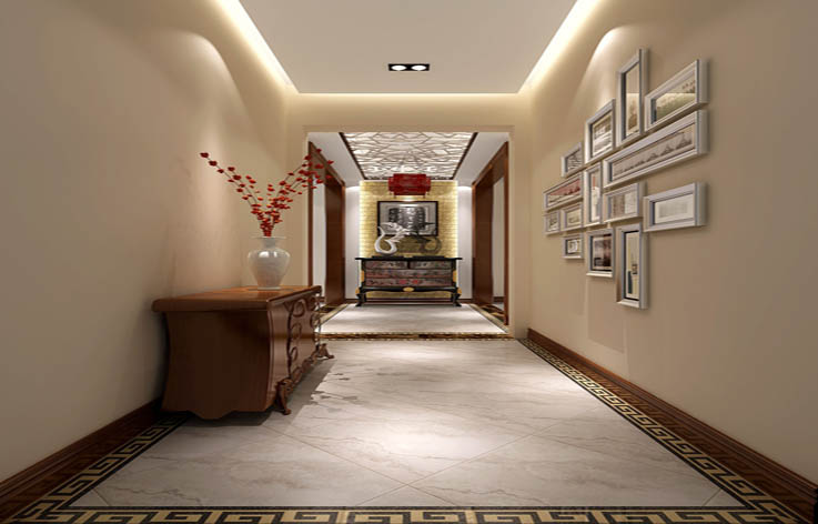 新中式 玄关图片来自高度国际宋书培在青秀尚城 三居室装饰效果图的分享