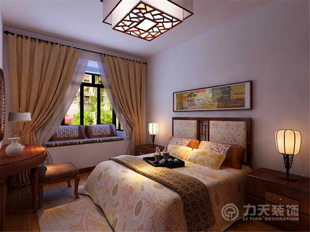 中式 舒适 实用 卧室图片来自阳光力天装饰梦想家更爱家在香馨园的分享