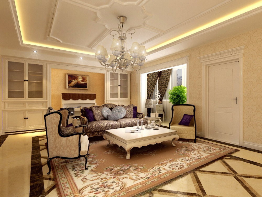 欧式 二居 白领 别墅 80后 小资 客厅图片来自于平703在沽上江南---欧式风格的分享