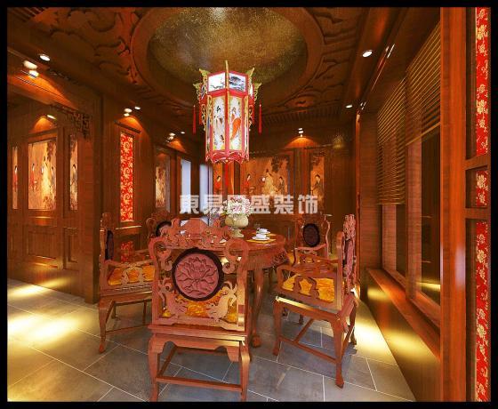 中式 别墅 餐厅图片来自武汉东易日盛在人信千年美丽-新中式-祝猛的分享