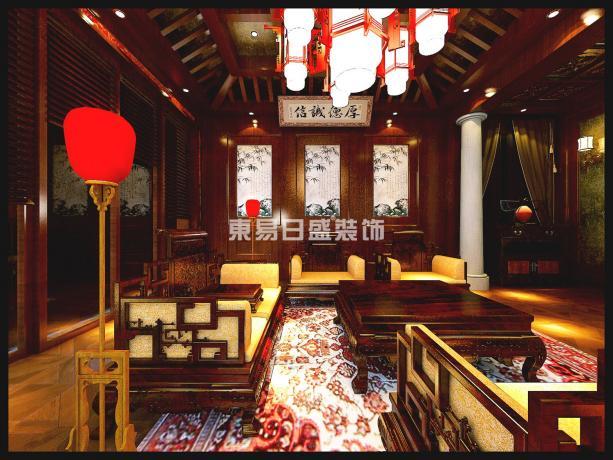 中式 别墅 客厅图片来自武汉东易日盛在人信千年美丽-新中式-祝猛的分享