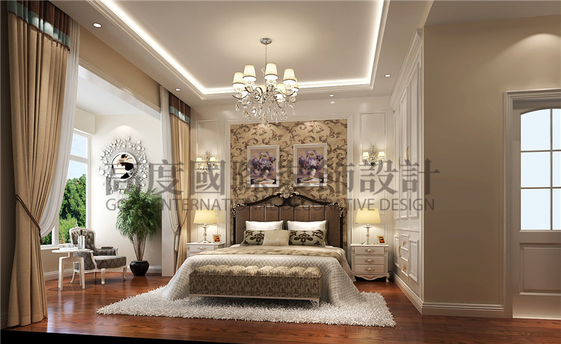 成都高度 别墅装修 别墅装饰 佳乐国际 别墅 欧式 卧室图片来自北京高度国际装饰设计成都分公司在307㎡-欧式风格-佳乐国际的分享