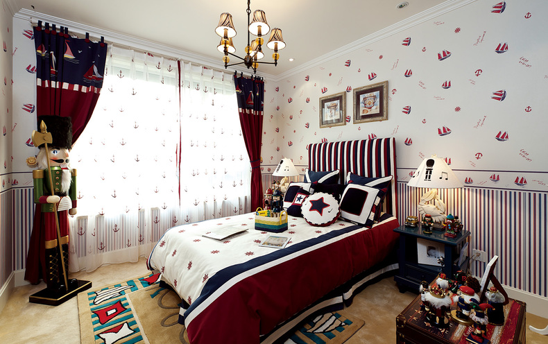 卧室图片来自tjsczs88在首创装饰-林枫花园-地中海的分享