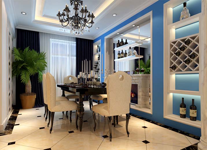 餐厅图片来自天津实创装饰集团l在蓝色欧式的分享