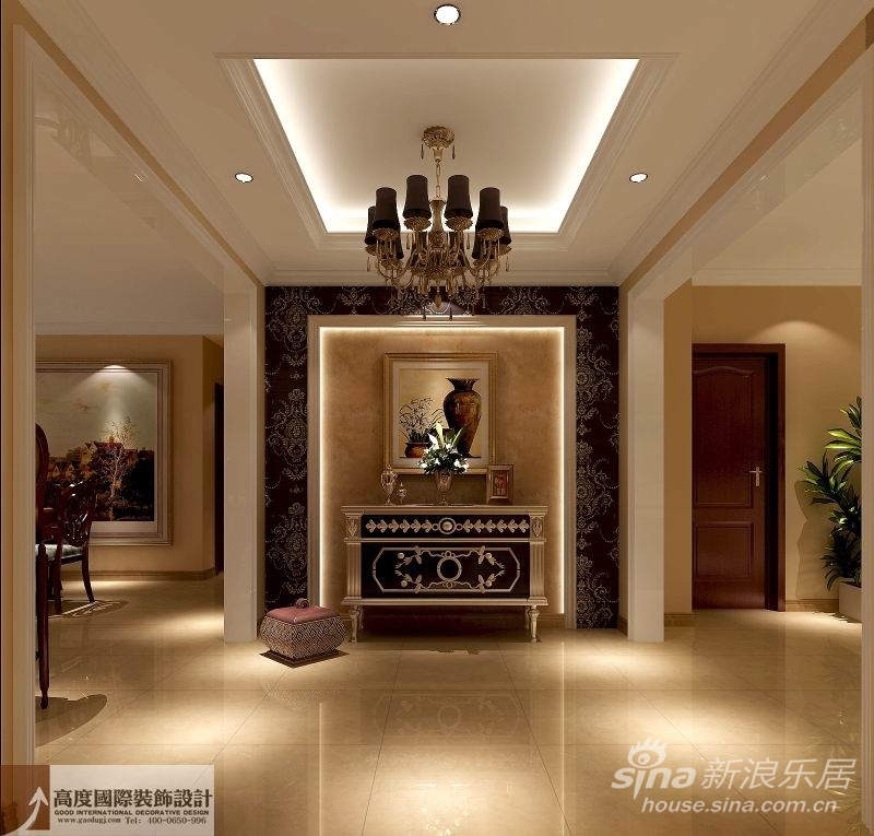 欧式 玄关图片来自高度国际宋书培在中海香克林三居室装饰效果图的分享
